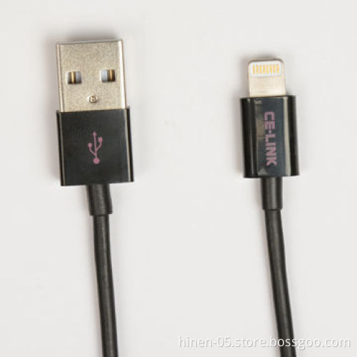Lightning to USB Cable, Black, 8-pin Dock Connector to Micro USB Adapter
